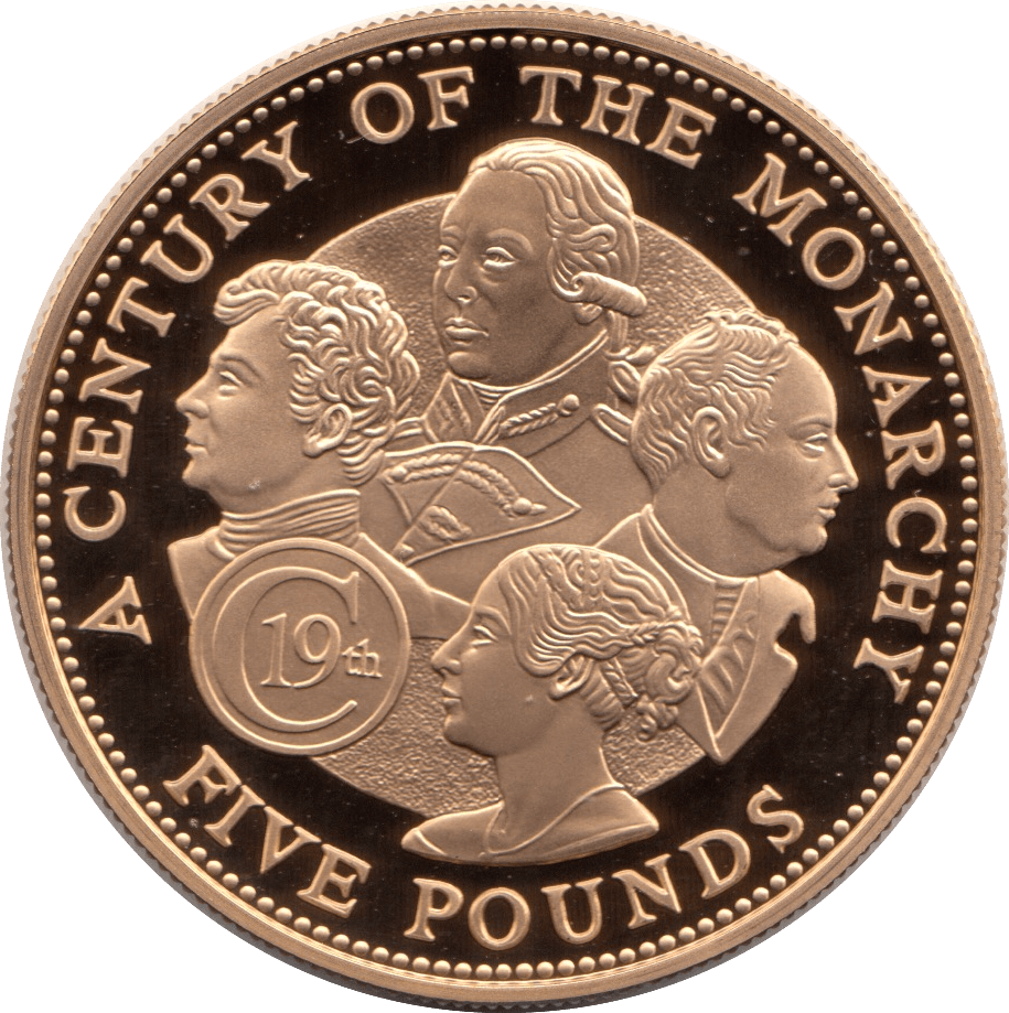 2001 GUERNSEY 22CT GOLD PROOF MONARCHS OF THE 19TH CENTURY £5 COA - £5 Gold Proof - Cambridgeshire Coins