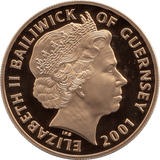 2001 GUERNSEY 22CT GOLD PROOF QUEEN VICTORIA 1837 - 1901 £5 COA - £5 Gold Proof - Cambridgeshire Coins