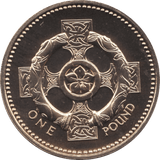 2001 ONE POUND £1 CELTIC CROSS BRILLIANT UNCIRCULATED BU - £1 BU - Cambridgeshire Coins