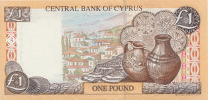2001 ONE POUND BANKNOTE CYPRUS REF 667 - World Banknotes - Cambridgeshire Coins
