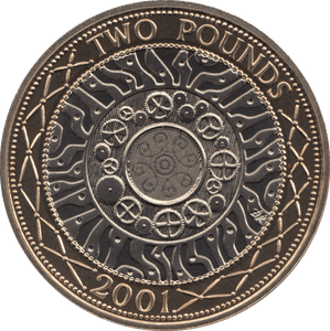 2001 TWO POUND £2 PROOF COIN ADVENT OF TECHNOLOGY SHOULDER OF GIANTS - £2 Proof - Cambridgeshire Coins