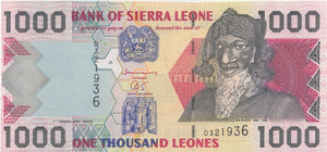 2002 1000 LEONES BANKNOTE SIERRA LEONE REF 974 - World Banknotes - Cambridgeshire Coins