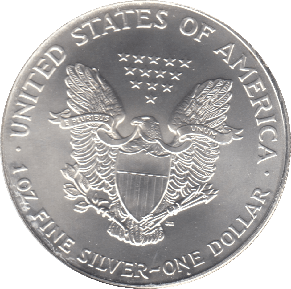 2002 AMERICAN EAGLE SILVER DOLLAR USA - SILVER WORLD COINS - Cambridgeshire Coins