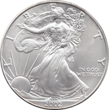 2002 AMERICAN EAGLE SILVER DOLLAR USA - SILVER WORLD COINS - Cambridgeshire Coins