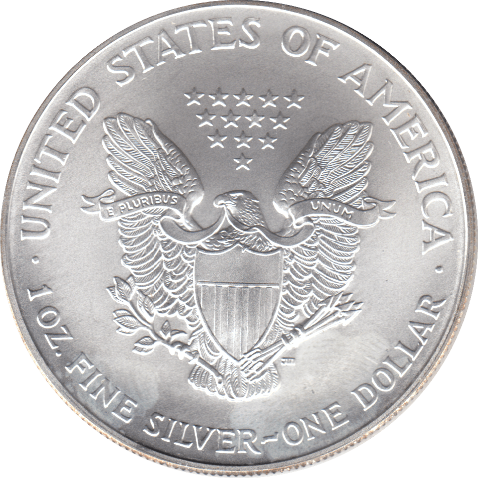 2002 AMERICAN EAGLE SILVER DOLLAR USA - SILVER WORLD COINS - Cambridgeshire Coins