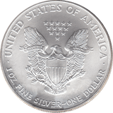 2002 AMERICAN EAGLE SILVER DOLLAR USA - SILVER WORLD COINS - Cambridgeshire Coins