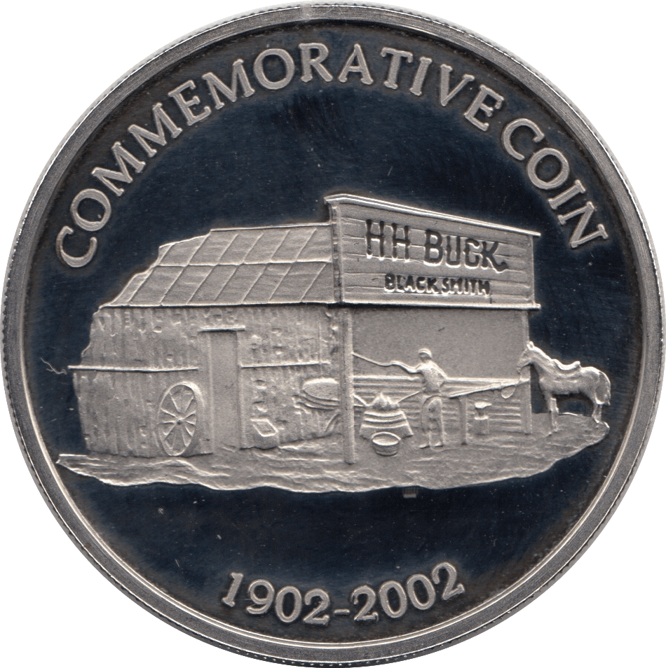 2002 BUCK KNIVES SILVER MEDALLION - SILVER WORLD COINS - Cambridgeshire Coins