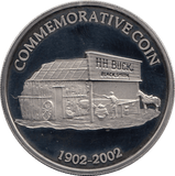 2002 BUCK KNIVES SILVER MEDALLION - SILVER WORLD COINS - Cambridgeshire Coins