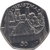 2002 CHRISTMAS PROOF 50P SCROOGE ISLE OF MAN - 50P CHRISTMAS - Cambridgeshire Coins