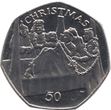 2002 CHRISTMAS PROOF 50P SCROOGE ISLE OF MAN - 50P CHRISTMAS - Cambridgeshire Coins