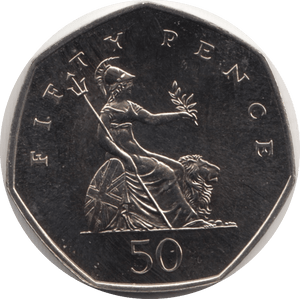 2002 FIFTY PENCE 50P BRILLIANT UNCIRCULATED BRITANNIA BU - 50p BU - Cambridgeshire Coins