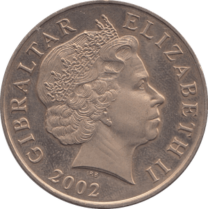 2002 GIBRALTAR FIVE POUNDS - WORLD COINS - Cambridgeshire Coins