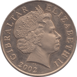 2002 GIBRALTAR FIVE POUNDS - WORLD COINS - Cambridgeshire Coins