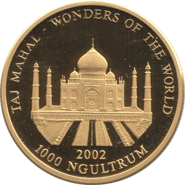 2002 GOLD PROOF 1000 NGULTRUM KINGDOM OF BHUTAN - Gold World Coins - Cambridgeshire Coins
