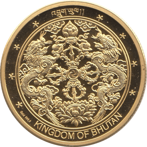 2002 GOLD PROOF 1000 NGULTRUM KINGDOM OF BHUTAN - Gold World Coins - Cambridgeshire Coins