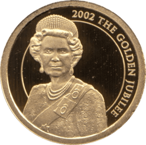 2002 GOLD PROOF THE GOLDEN JUBILEE REGENCY OF QUEEN ELIZABETH II REF 24 - GOLD COMMEMORATIVE - Cambridgeshire Coins