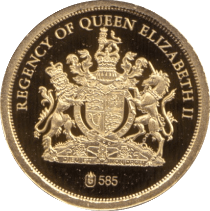 2002 GOLD PROOF THE GOLDEN JUBILEE REGENCY OF QUEEN ELIZABETH II REF 24 - GOLD COMMEMORATIVE - Cambridgeshire Coins