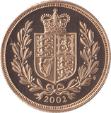 2002 GOLD SOVEREIGN ( PROOF ) - Sovereign - Cambridgeshire Coins