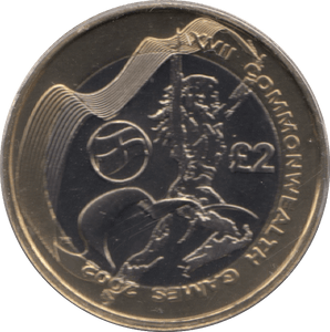 2002 TWO POUND £2 COMMONWEALTH GAMES ENGLAND BRILLIANT UNCIRCULATED BU - £2 BU - Cambridgeshire Coins