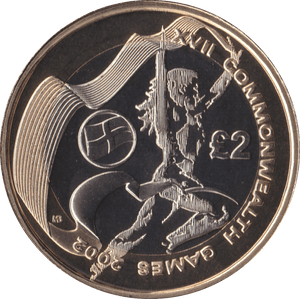 2002 TWO POUND £2 PROOF COIN COMMONWEALTH GAMES ENGLAND - £2 Proof - Cambridgeshire Coins