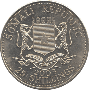 2003 25 SHILLINGS SOMALIA - WORLD COINS - Cambridgeshire Coins