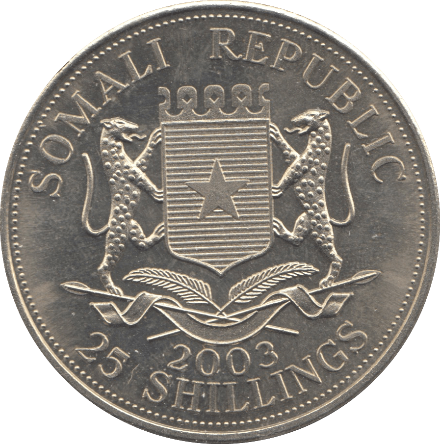 2003 25 SHILLINGS SOMALIA - WORLD COINS - Cambridgeshire Coins