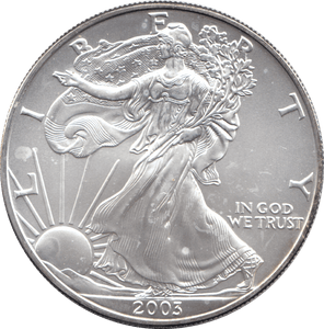 2003 AMERICAN EAGLE SILVER DOLLAR USA - SILVER WORLD COINS - Cambridgeshire Coins