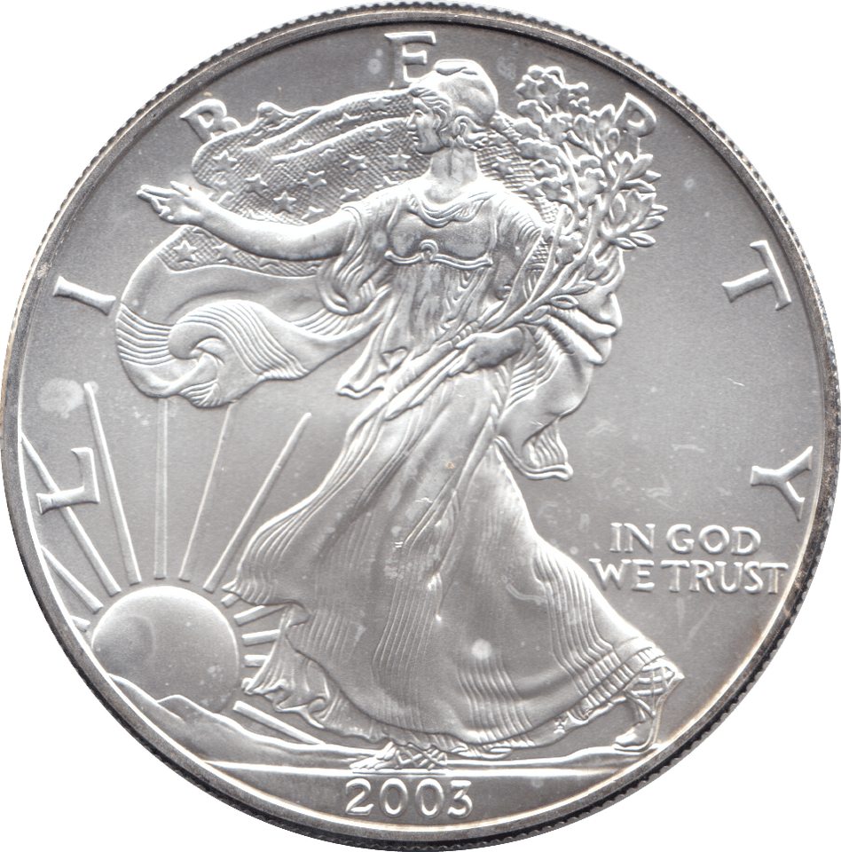 2003 AMERICAN EAGLE SILVER DOLLAR USA - SILVER WORLD COINS - Cambridgeshire Coins