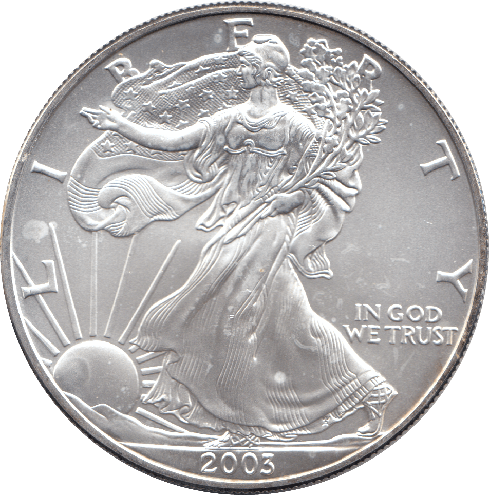 2003 AMERICAN EAGLE SILVER DOLLAR USA - SILVER WORLD COINS - Cambridgeshire Coins