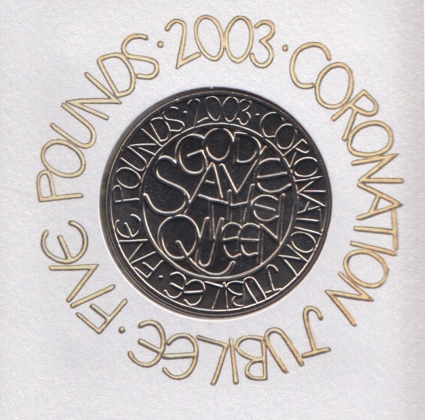 2003 Brilliant Uncirculated £5 Coin Presentation Pack Coronation Anniversary - £5 BU PACK - Cambridgeshire Coins