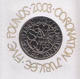 2003 Brilliant Uncirculated £5 Coin Presentation Pack Coronation Anniversary - £5 BU PACK - Cambridgeshire Coins