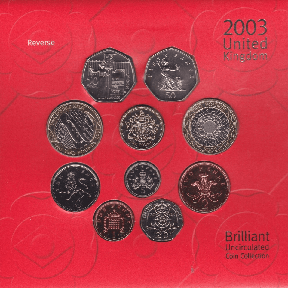 2003 BRILLIANT UNCIRCULATED COIN YEAR SET - Brilliant Uncirculated Year Sets - Cambridgeshire Coins