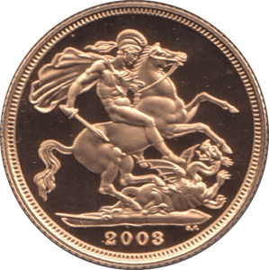 2003 GOLD SOVEREIGN ( PROOF ) - Sovereign - Cambridgeshire Coins