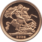 2003 GOLD SOVEREIGN ( PROOF ) - Sovereign - Cambridgeshire Coins