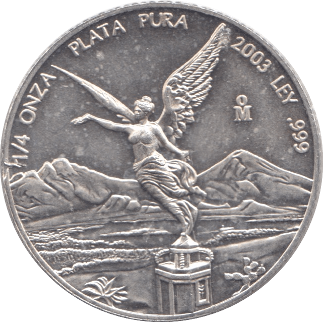 2003 SILVER 1/4 OZ LIBERTAD MEXICO - SILVER WORLD COINS - Cambridgeshire Coins