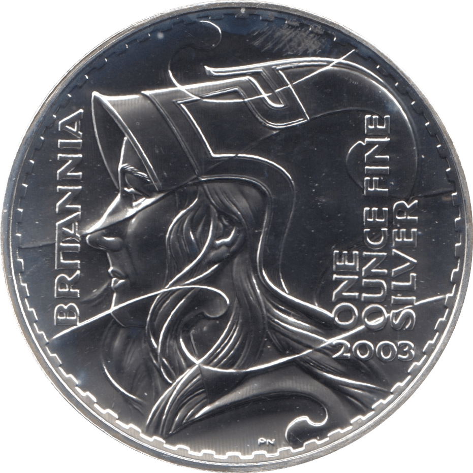 2003 SILVER BRITANNIA ONE OUNCE TWO POUNDS - Cambridgeshire Coins