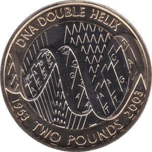 2003 TWO POUND £2 DNA HELIX BRILLIANT UNCIRCULATED BU - £2 BU - Cambridgeshire Coins