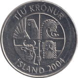 2004 10 KRONUR ICELAND - WORLD COINS - Cambridgeshire Coins