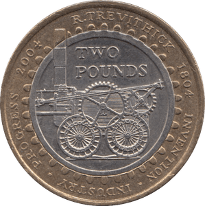 2004 £2 CIRCULATED TREVITHICK STEAM LOCOMOTIVE - £2 CIRCULATED - Cambridgeshire Coins
