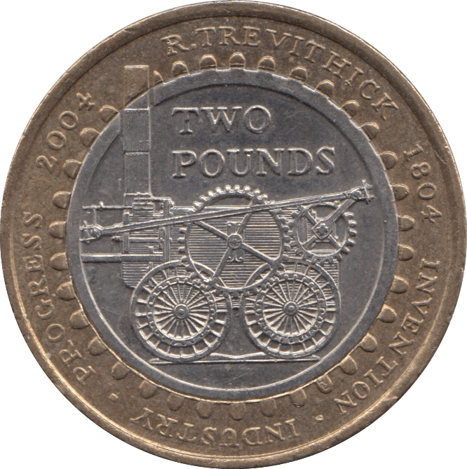 2004 £2 CIRCULATED TREVITHICK STEAM LOCOMOTIVE - £2 CIRCULATED - Cambridgeshire Coins