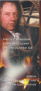 2004 £2 UNCIRCULATED PRESENTATION PACK STEAM LOCOMOTIVE - £2 BU PACK - Cambridgeshire Coins