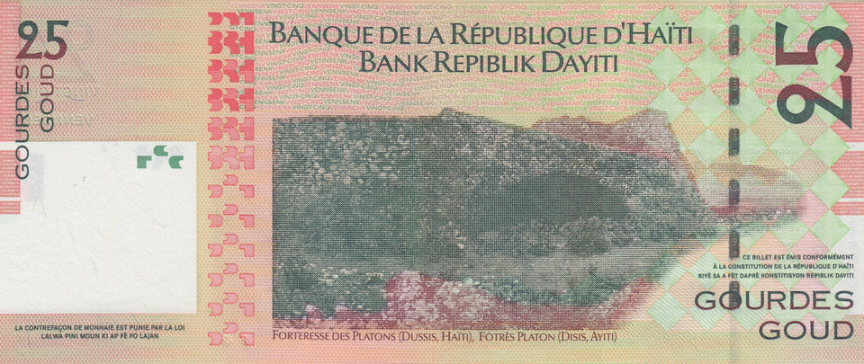 2004 25 GOURDES HAITI BANKNOTE HAITI REF 789 - World Banknotes - Cambridgeshire Coins