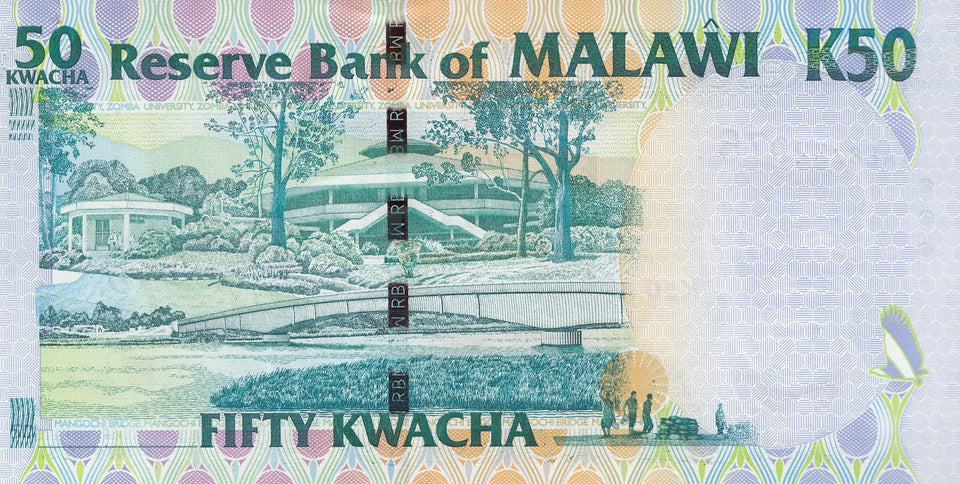 2004 50 KWACHA BANKNOTE MALAWI REF 1120 - World Banknotes - Cambridgeshire Coins