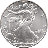 2004 AMERICAN EAGLE SILVER DOLLAR USA - SILVER WORLD COINS - Cambridgeshire Coins