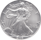 2004 AMERICAN EAGLE SILVER DOLLAR USA - SILVER WORLD COINS - Cambridgeshire Coins