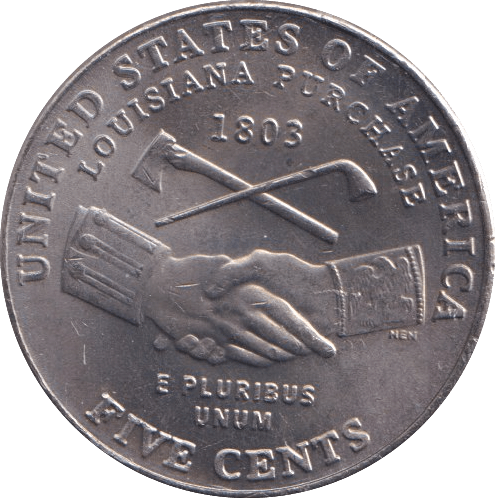 2004 FIVE CENTS USA - WORLD COINS - Cambridgeshire Coins