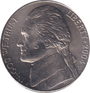 2004 FIVE CENTS USA - WORLD COINS - Cambridgeshire Coins