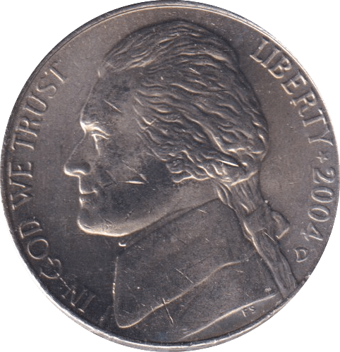 2004 FIVE CENTS USA - WORLD COINS - Cambridgeshire Coins