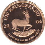 2004 GOLD KRUGERRAND PROOF 1/10 OUNCE SOUTH AFRICA - Gold World Coins - Cambridgeshire Coins