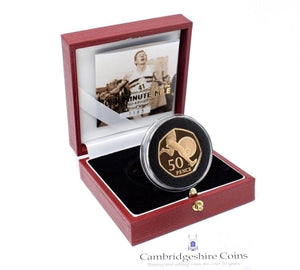 2004 Gold Proof 50th Anniversary Four Minute Mile 50p Coin Box COA Bullion Gift - Gold Proof 50p - Cambridgeshire Coins